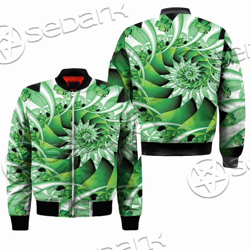 Clover Green Fractal St.Patrick'S Day SED-1022 Jacket