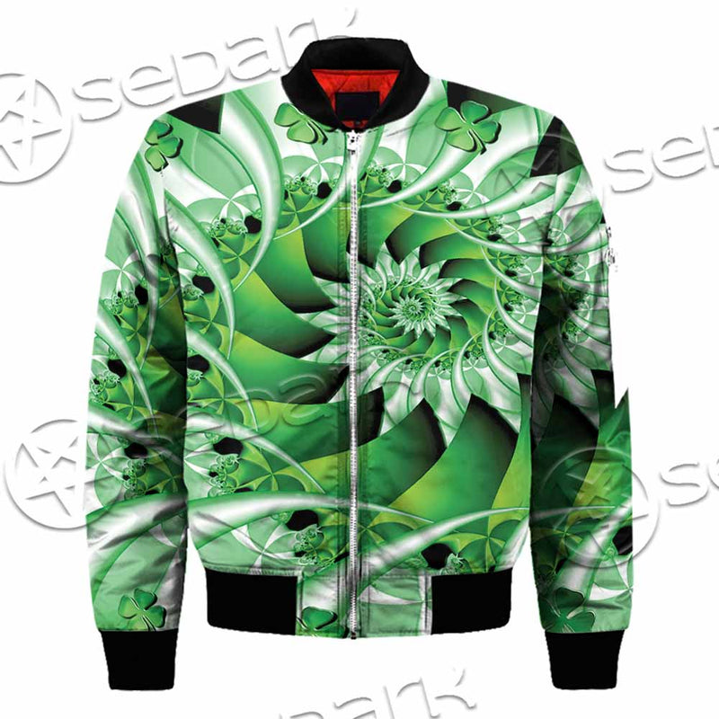 Clover Green Fractal St.Patrick'S Day SED-1022 Jacket