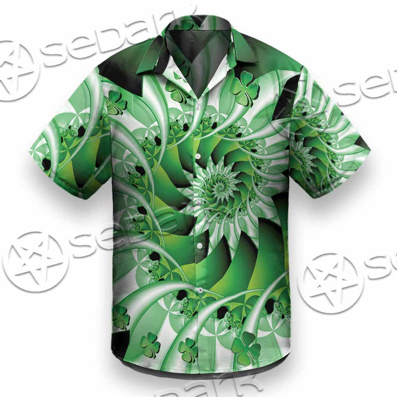 Clover Green Fractal St.Patrick'S Day SED-1022 Shirt Allover