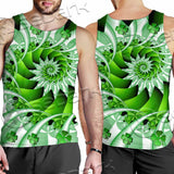 Clover Green Fractal St.Patrick'S Day SED-1022 Men Tank-tops