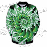 Clover Green Fractal St.Patrick'S Day SED-1022 Button Jacket