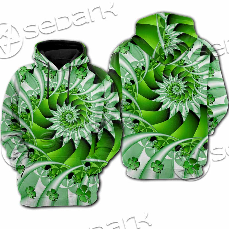 Clover Green Fractal St.Patrick'S Day SED-1022 Hoodie & Zip Hoodie Raglan