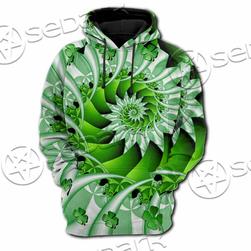 Clover Green Fractal St.Patrick'S Day SED-1022 Hoodie & Zip Hoodie Raglan