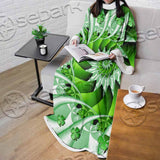 Clover Green Fractal St.Patrick'S Day SED-1022 Sleeved Blanket