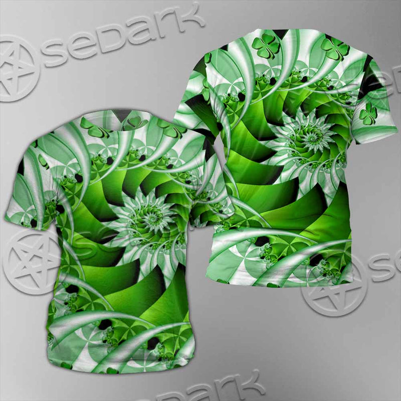 Clover Green Fractal St.Patrick'S Day SED-1022 Unisex T-shirt