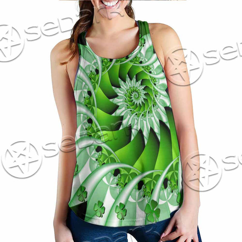 Clover Green Fractal St.Patrick'S Day SED-1022 Women Tank Top