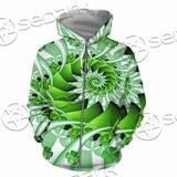 Clover Green Fractal St.Patrick'S Day SED-1022 Hoodie & Zip Hoodie