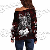 Satanic Symbols Off Shoulder Sweaters
