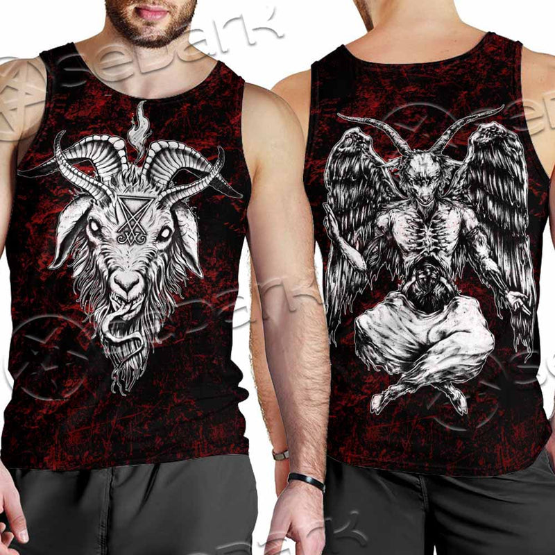 Satanic Symbols Men Tank-tops