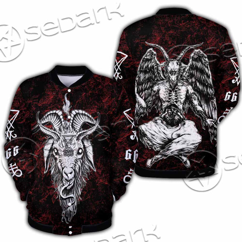 Satanic Symbols Button Jacket