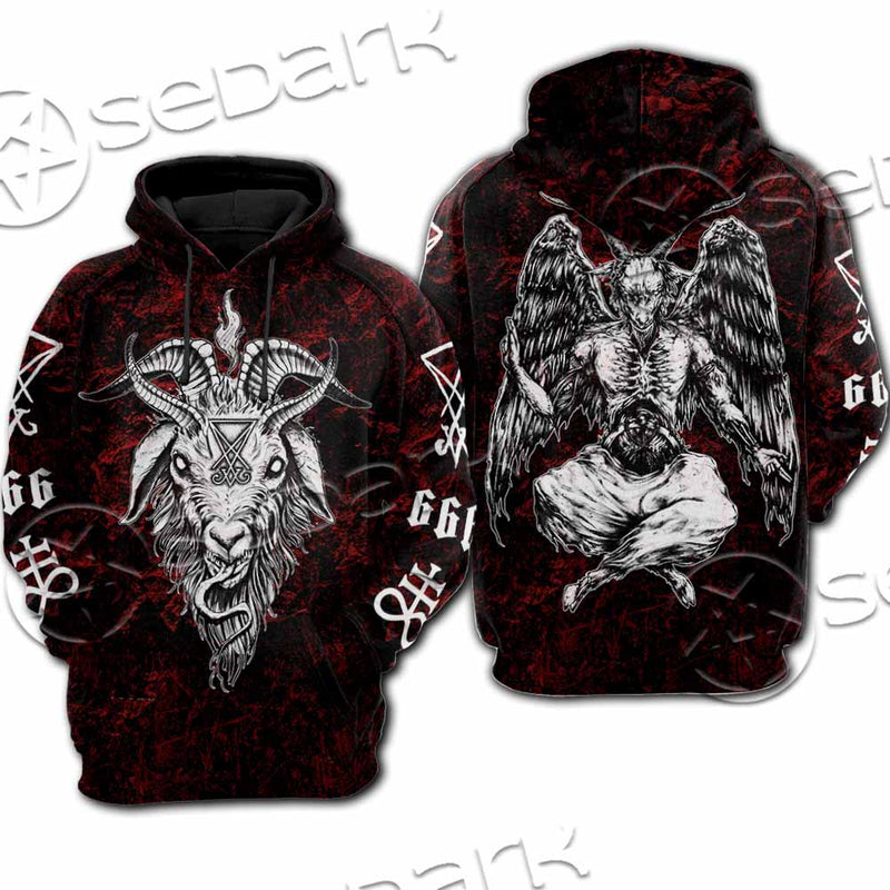 Satanic Symbols Hoodie & Zip Hoodie Raglan