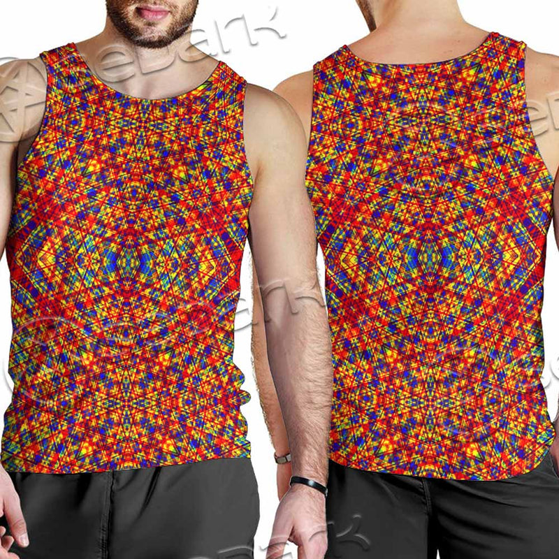 Psychedelic Seamless Pattern SED-1029 Men Tank-tops