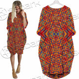 Psychedelic Seamless Pattern SED-1029 Batwing Pocket Dress