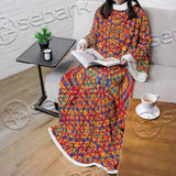Psychedelic Seamless Pattern SED-1029 Sleeved Blanket