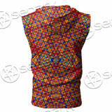 Psychedelic Seamless Pattern SED-1029 Zip Sleeveless Hoodie