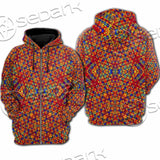 Psychedelic Seamless Pattern SED-1029 Hoodie & Zip Hoodie Raglan