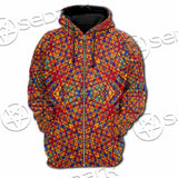 Psychedelic Seamless Pattern SED-1029 Hoodie & Zip Hoodie Raglan