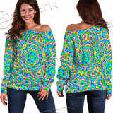 Psychedelic Sacred Geometry SED-1030 Off Shoulder Sweaters