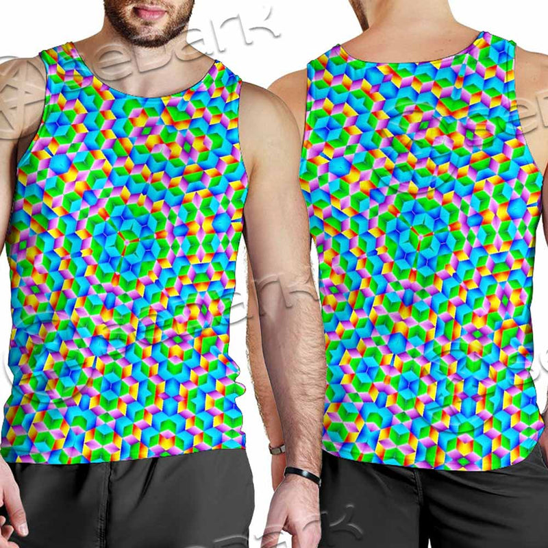 Psychedelic Sacred Geometry SED-1030 Men Tank-tops