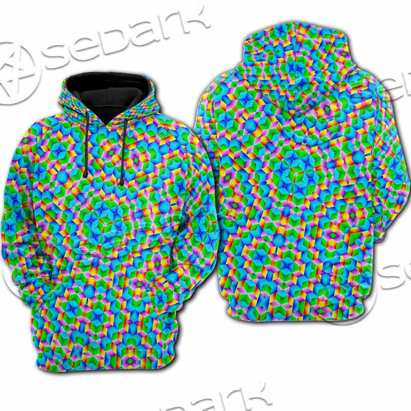 Psychedelic Sacred Geometry SED-1030 Hoodie & Zip Hoodie Raglan