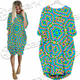 Psychedelic Sacred Geometry SED-1030 Batwing Pocket Dress