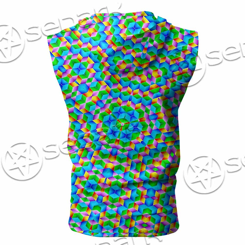 Psychedelic Sacred Geometry SED-1030 Zip Sleeveless Hoodie