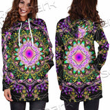 Colorful Mandala Fractal Pattern Trippy SED-1031 Hoodie Dress