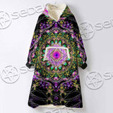 Colorful Mandala Fractal Pattern Trippy SED-1031 Oversized Sherpa Blanket Hoodie