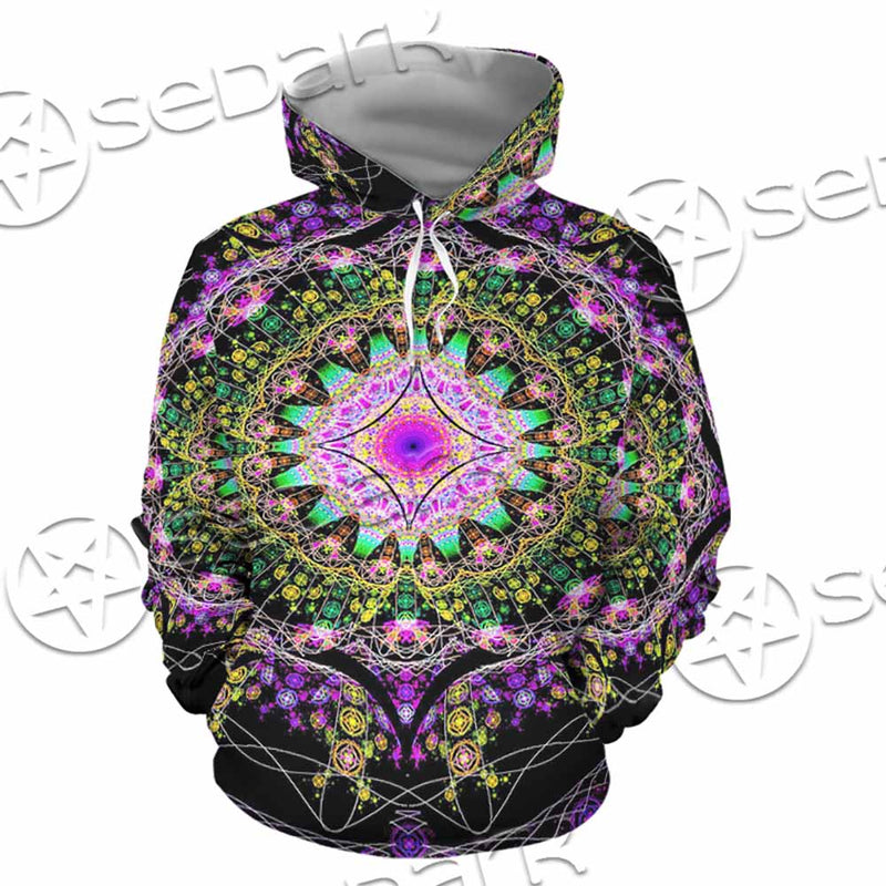 Colorful Mandala Fractal Pattern Trippy SED-1031 Hoodie & Zip Hoodie