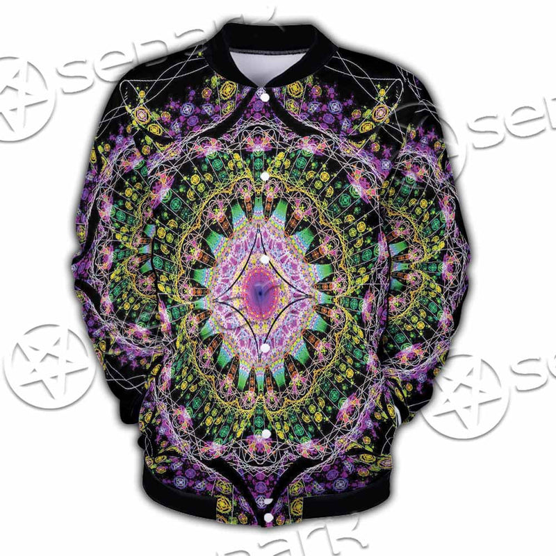 Colorful Mandala Fractal Pattern Trippy SED-1031 Button Jacket