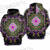 Colorful Mandala Fractal Pattern Trippy SED-1031 Hoodie & Zip Hoodie Raglan