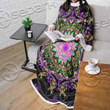 Colorful Mandala Fractal Pattern Trippy SED-1031 Sleeved Blanket