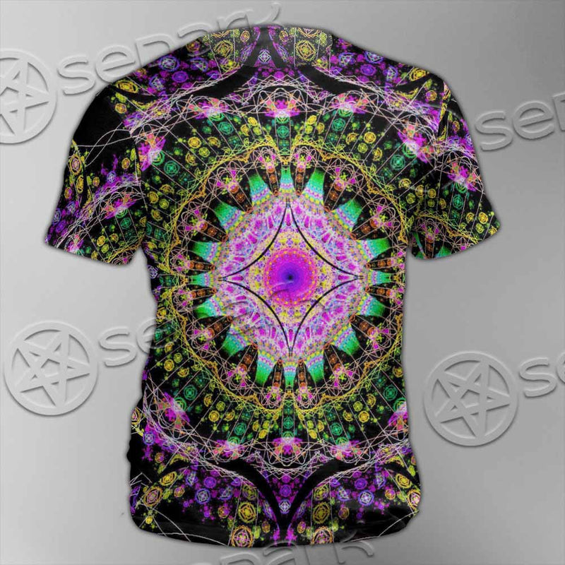 Colorful Mandala Fractal Pattern Trippy SED-1031 Unisex T-shirt