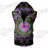 Colorful Mandala Fractal Pattern Trippy SED-1031 Zip Sleeveless Hoodie
