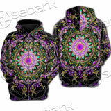 Colorful Mandala Fractal Pattern Trippy SED-1031 Hoodie & Zip Hoodie Raglan