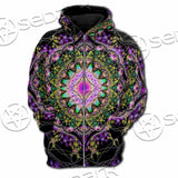 Colorful Mandala Fractal Pattern Trippy SED-1031 Hoodie & Zip Hoodie Raglan