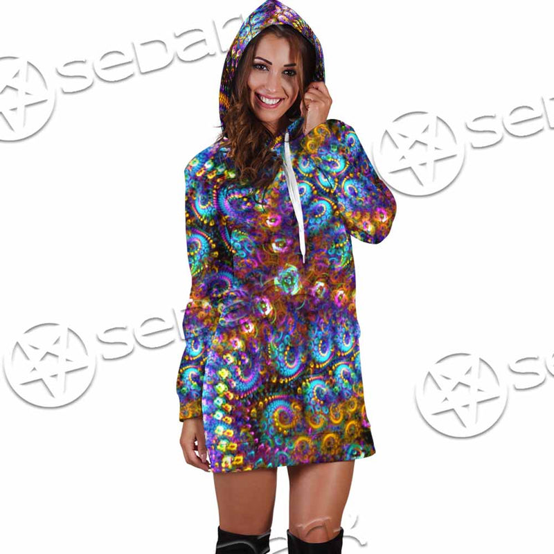Take A Walk On The Weird Side Fractal SED-1032 Hoodie Dress