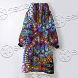 Take A Walk On The Weird Side Fractal SED-1032 Oversized Sherpa Blanket Hoodie