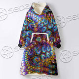 Take A Walk On The Weird Side Fractal SED-1032 Oversized Sherpa Blanket Hoodie