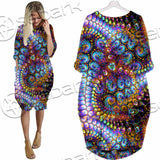 Take A Walk On The Weird Side Fractal SED-1032 Batwing Pocket Dress