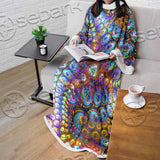 Take A Walk On The Weird Side Fractal SED-1032 Sleeved Blanket