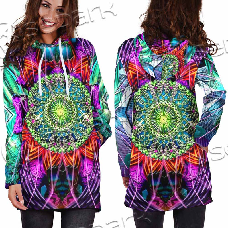 Psytrance SED-1033 Hoodie Dress