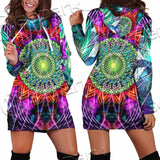 Psytrance SED-1033 Hoodie Dress