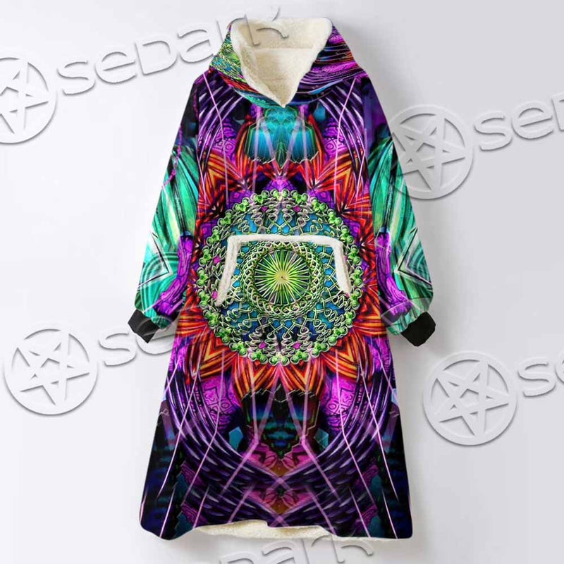 Psytrance SED-1033 Oversized Sherpa Blanket Hoodie