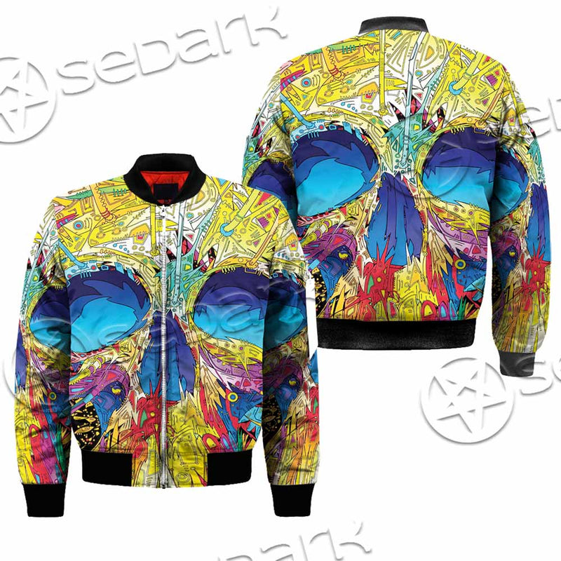 Abstract Crazy Skull SED-1034 Jacket