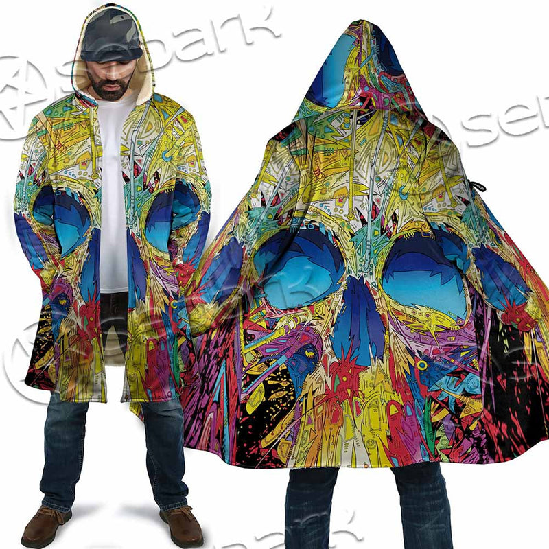 Abstract Crazy Skull SED-1034 Cloak