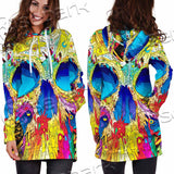 Abstract Crazy Skull SED-1034 Hoodie Dress