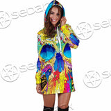 Abstract Crazy Skull SED-1034 Hoodie Dress