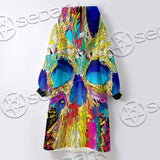 Abstract Crazy Skull SED-1034 Oversized Sherpa Blanket Hoodie