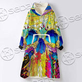 Abstract Crazy Skull SED-1034 Oversized Sherpa Blanket Hoodie